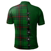 Clan Anstruther Tartan Polo Shirt - Lion Rampant And Celtic Thistle Style MZ43 Anstruther Tartan Tartan Polo